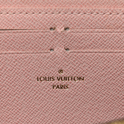 Louis Vuitton Damier Ebene Clemence Wallet Rose Ballerine 6 of 7
