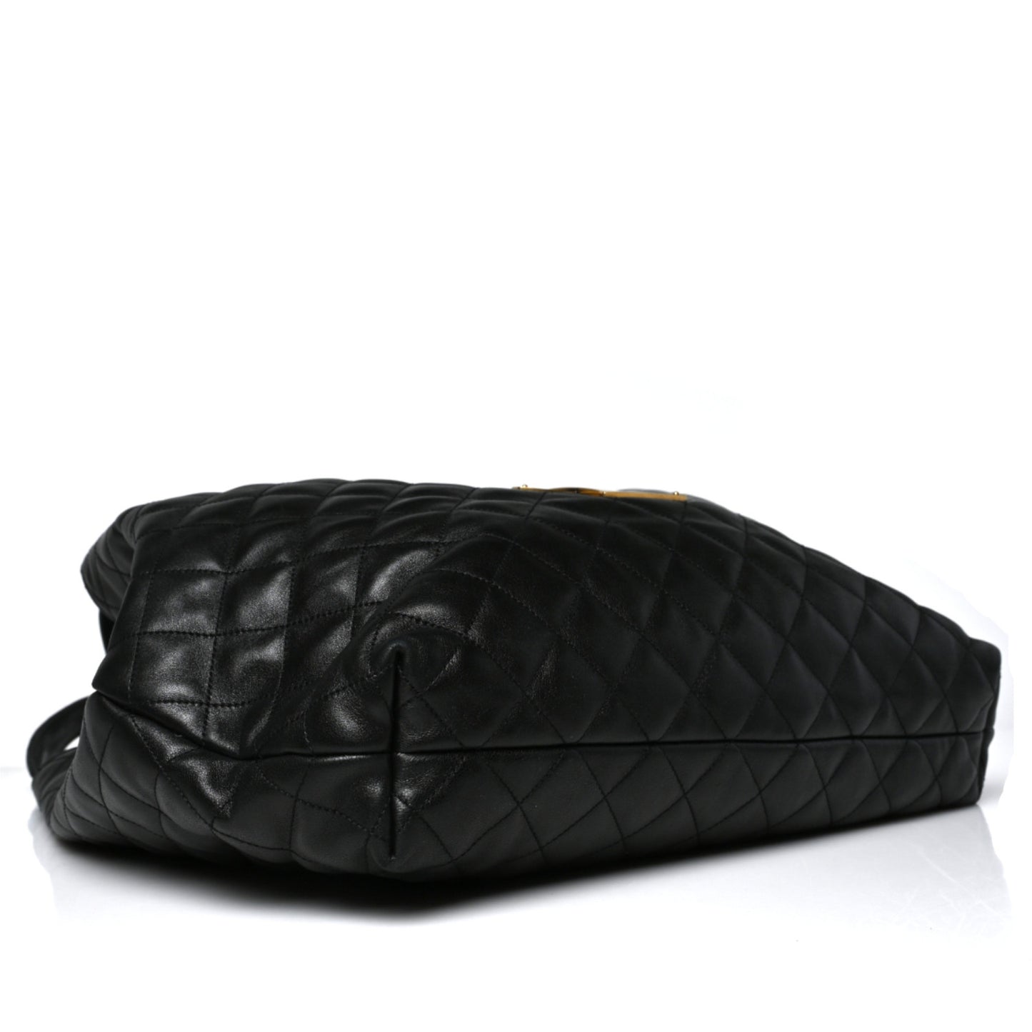Lambskin Quilted Maxi Icare Shopping Tote Black