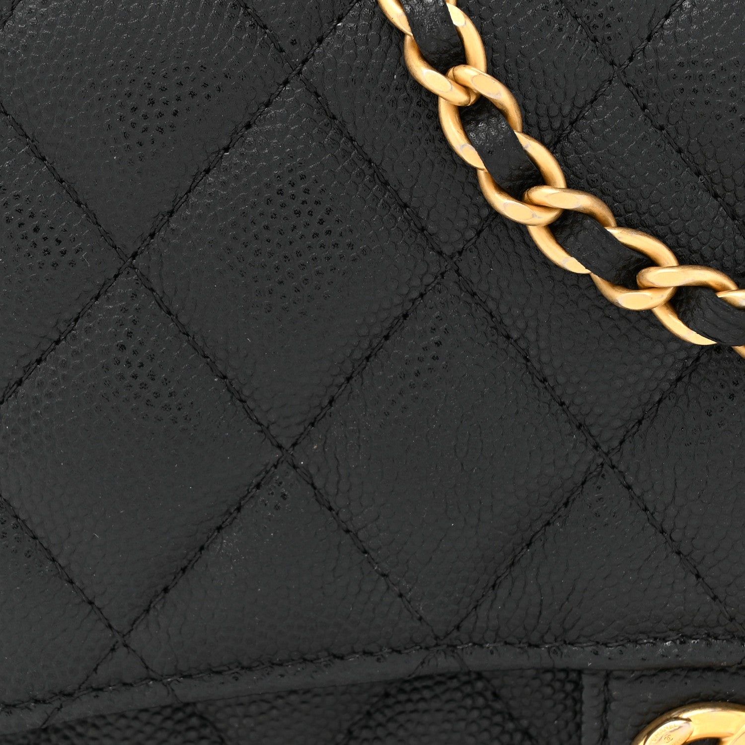 Chanel Caviar Quilted Chain Handle Round Wallet On Chain WOC White 9 of 11