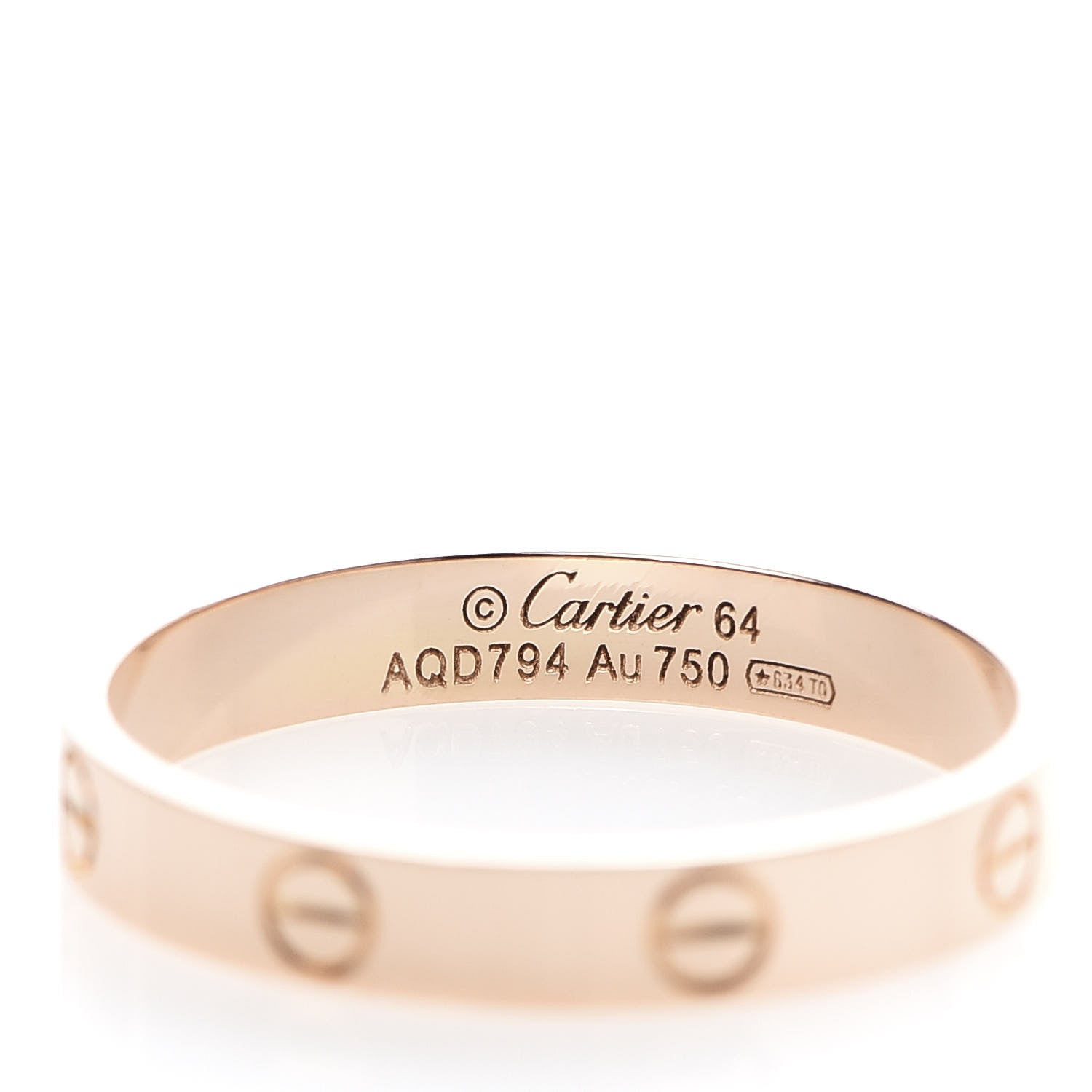 Cartier 18K Pink Gold 3.5mm LOVE Wedding Band Ring 64 10.75 4 of 4