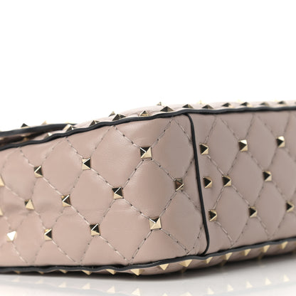 Valentino Garavani Lambskin Medium Rockstud Spike Shoulder Bag Poudre 7 of 8