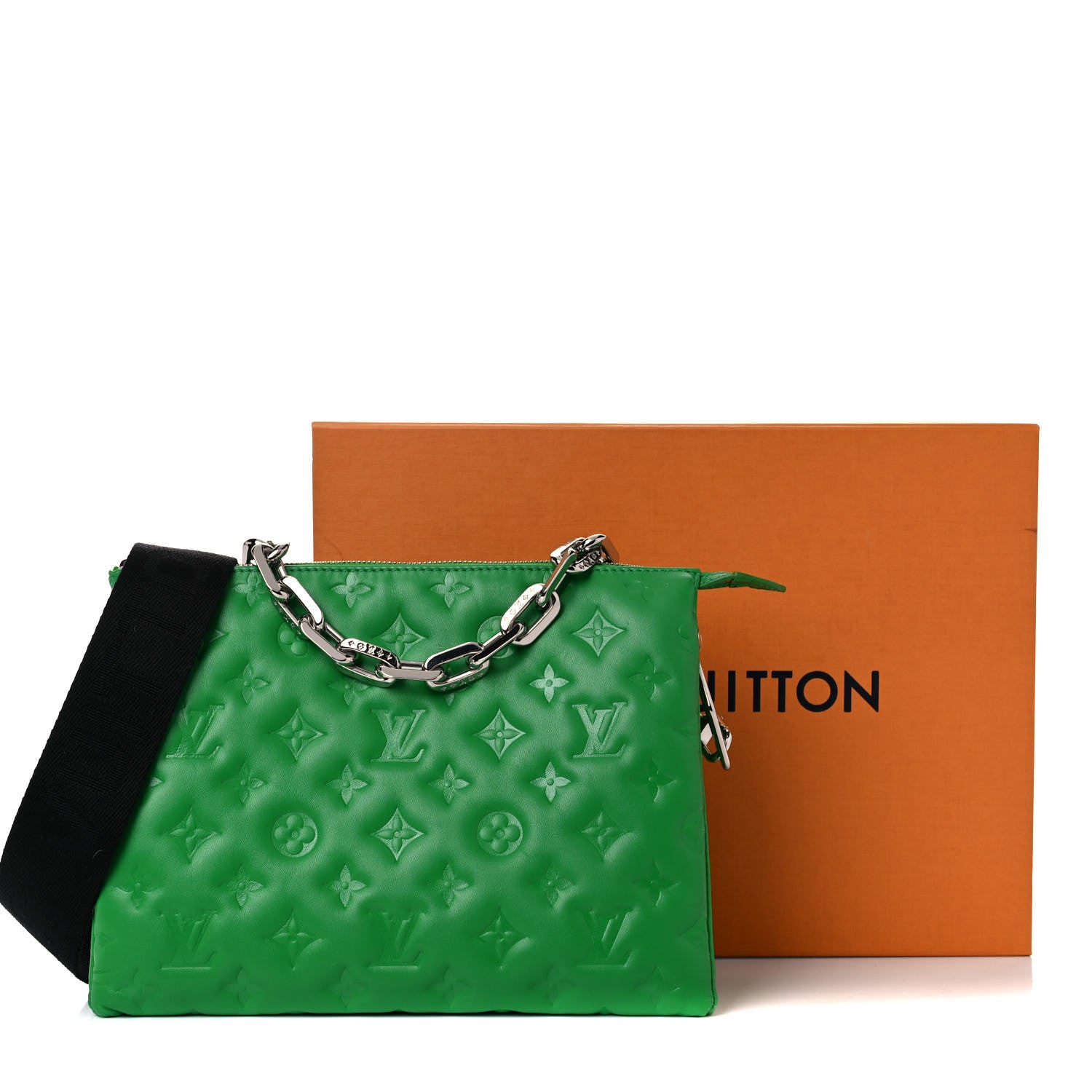 Louis Vuitton Lambskin Embossed Monogram Coussin PM LV Motion Green 11 of 11