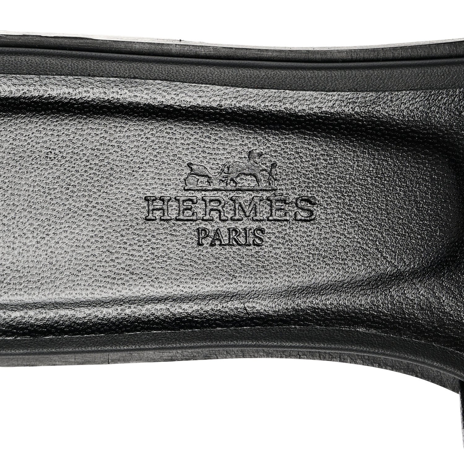 Hermes Calfskin Oran Sandals 36 Black Gold 7 of 10