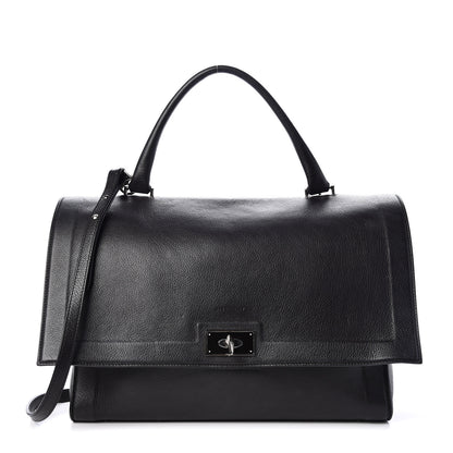 Givenchy Grained Calfskin Medium Shark Lock Satchel Black 1 of 10