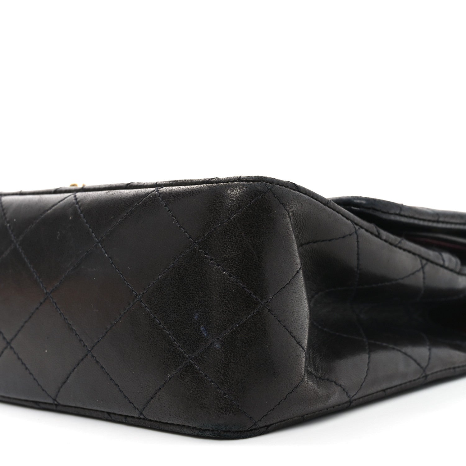 Chanel Lambskin Quilted Medium Double Flap Black 11 of 12