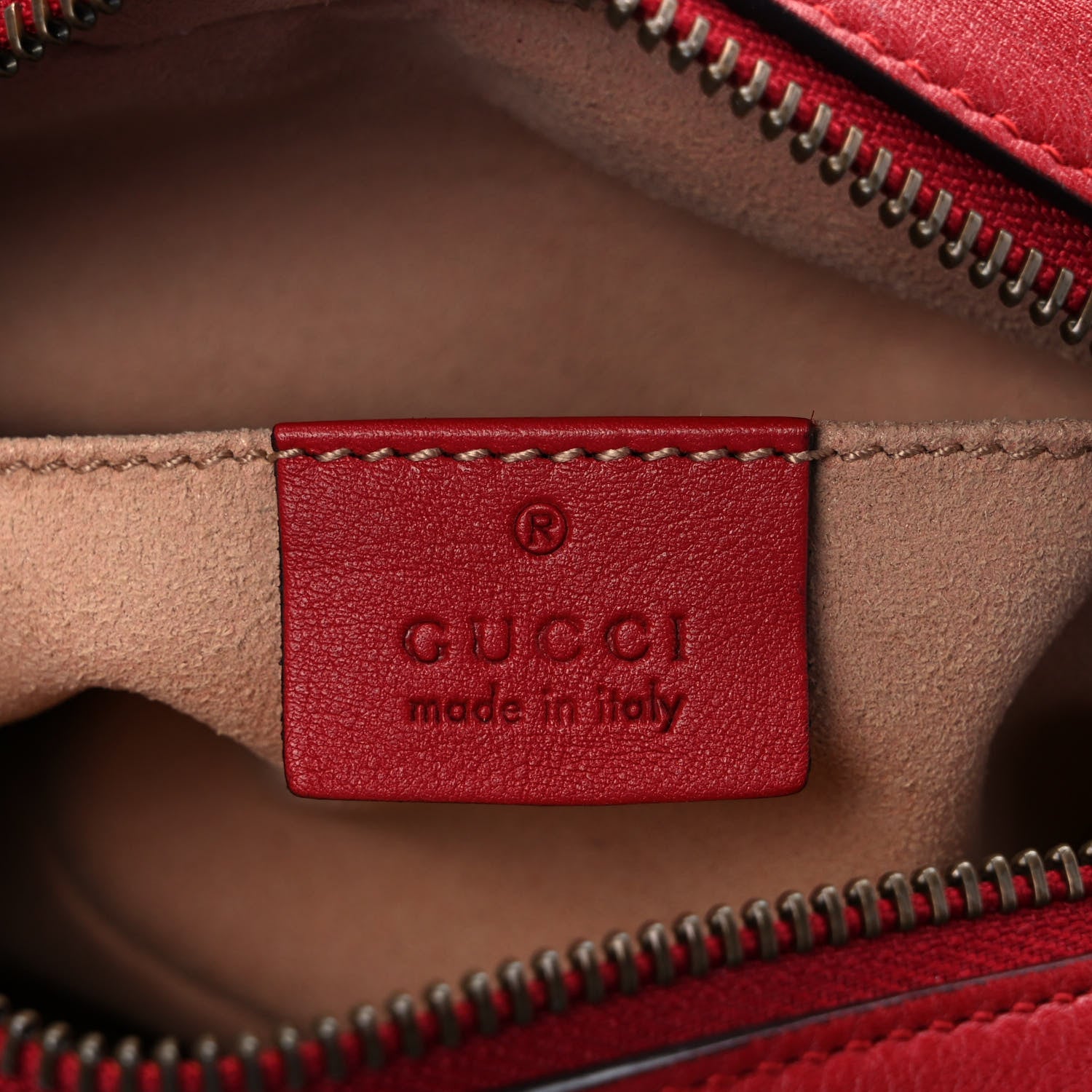 Gucci Calfskin Matelasse Mini GG Marmont Chain Shoulder Bag Hibiscus Red 6 of 9
