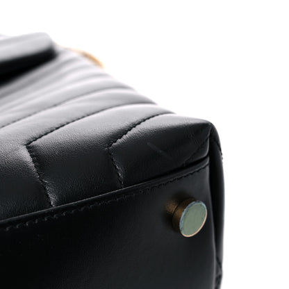 Saint Laurent Calfskin Y Quilted Monogram Large Loulou Chain Satchel Black 13 of 15