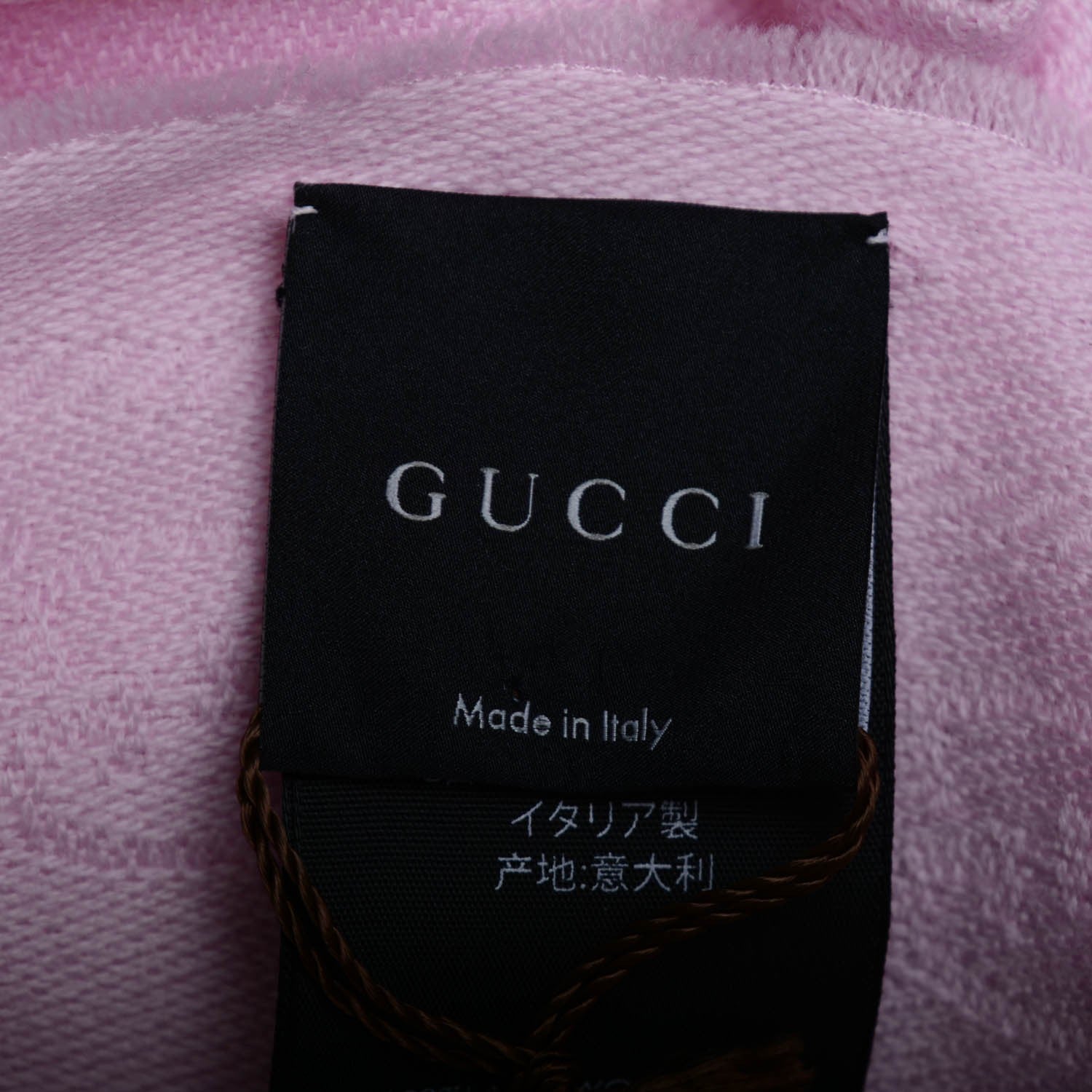 Gucci Wool Silk GG Monogram GGNat Scarf Rose 3 of 5
