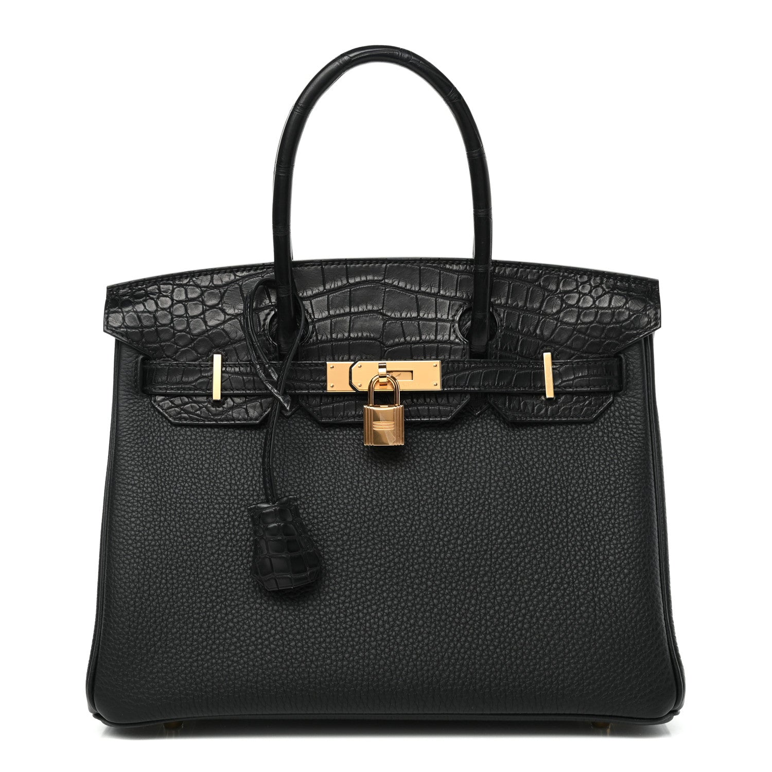Hermes Togo Matte Alligator Birkin Touch 30 Black 1 of 9