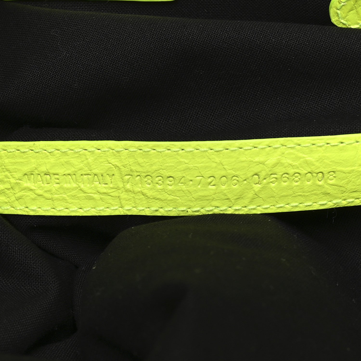 Balenciaga Agneau Arena Le Cagole Boot Bag Fluo Yellow 7 of 11