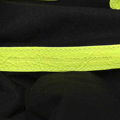 Balenciaga Agneau Arena Le Cagole Boot Bag Fluo Yellow 7 of 11