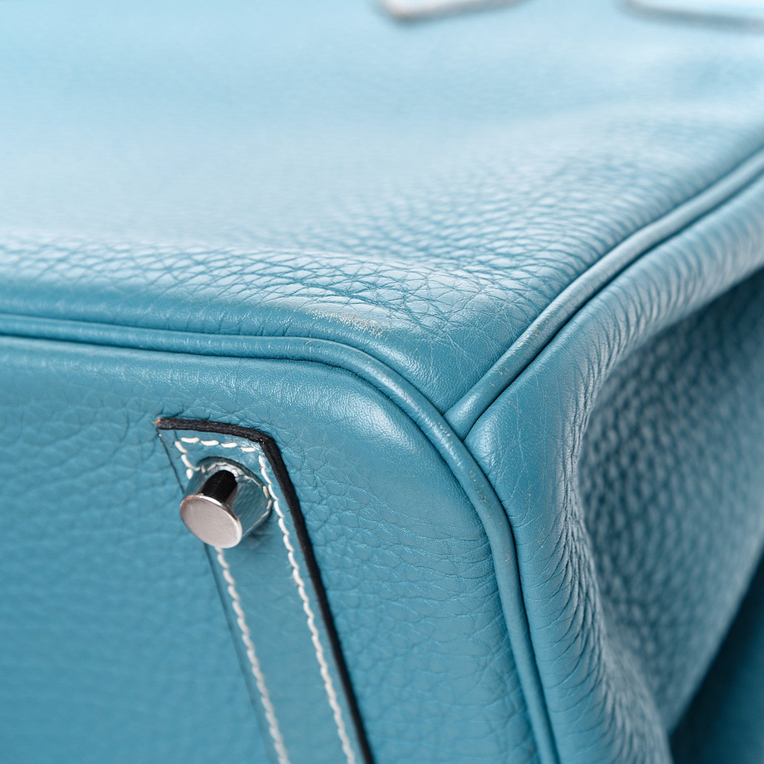 Hermes Togo Birkin 30 Blue Jean 10 of 19