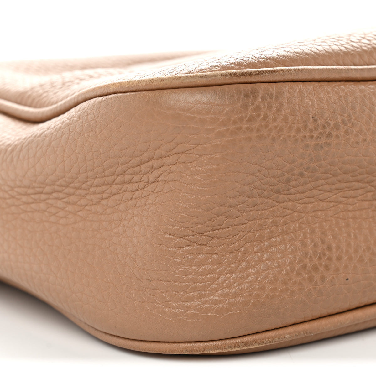 Pebbled Calfskin Small Soho Disco Bag Rose Beige