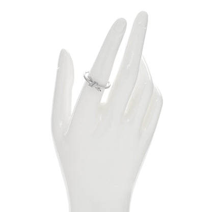 Tiffany 18K White Gold Diamond Small Knot Ring 54 6.75 2 of 5