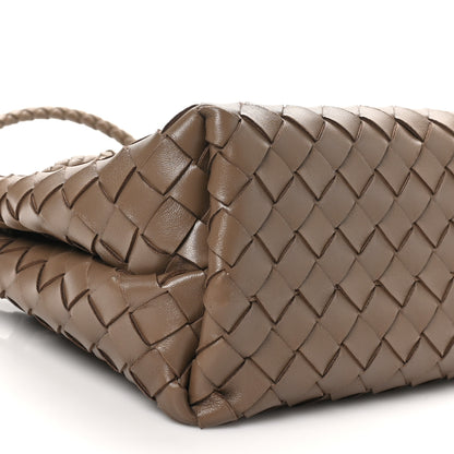 Bottega Veneta Nappa Intrecciato Small Andiamo Shoulder Bag Taupe Grey 8 of 9