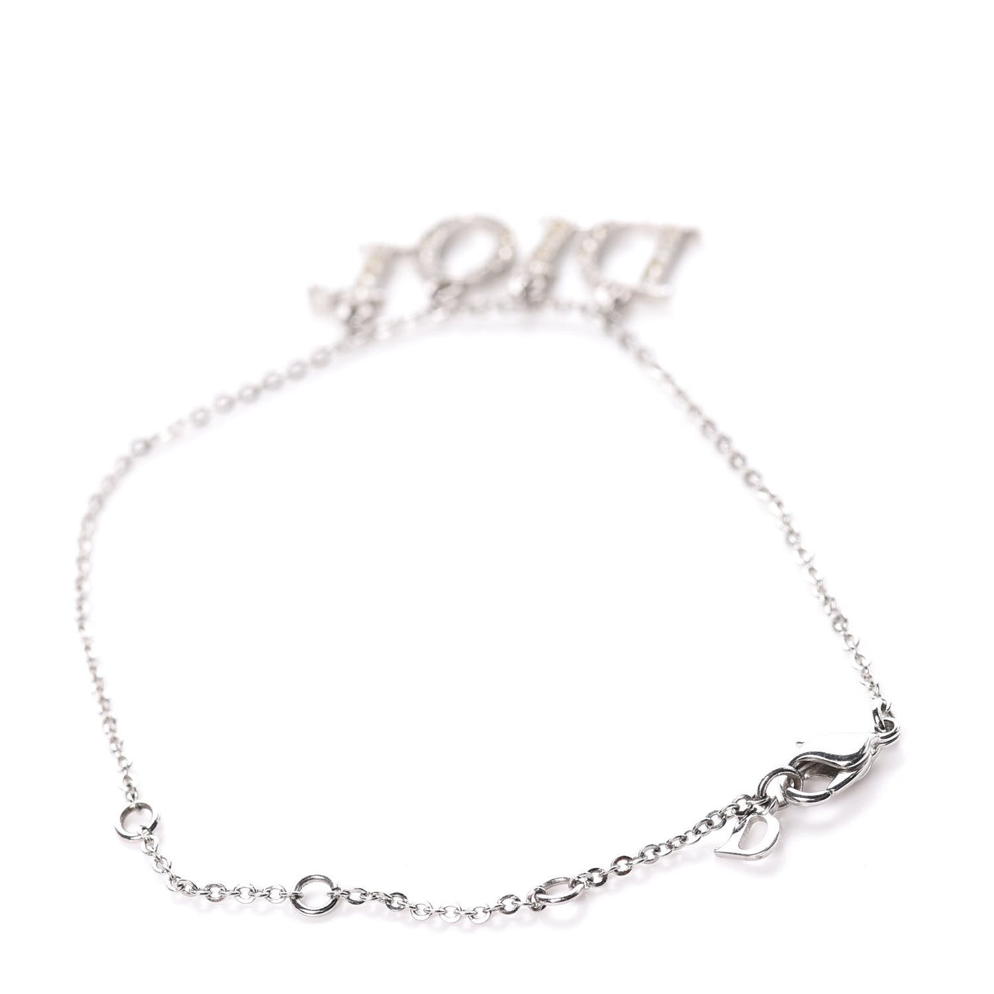 Crystal Logo Bracelet Silver