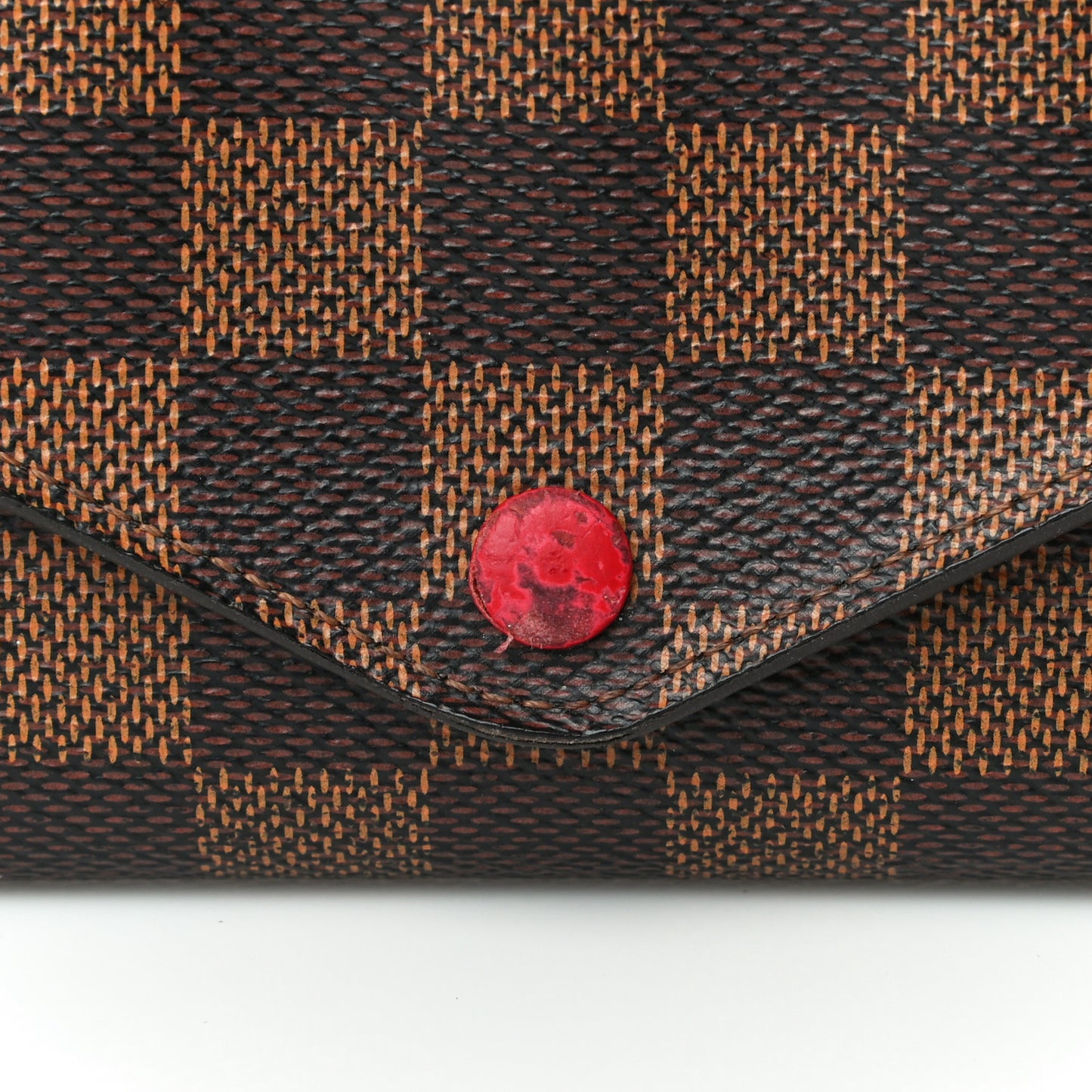 Damier Ebene Josephine Wallet Red