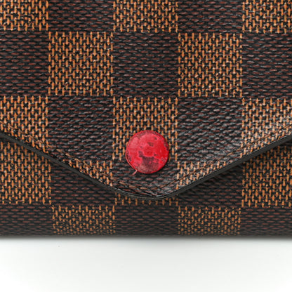 Louis Vuitton Damier Ebene Josephine Wallet Red 18 of 23