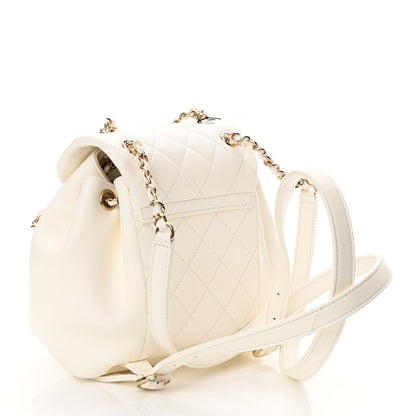 Chanel Lambskin Quilted Small Duma Drawstring Backpack White 3 of 10