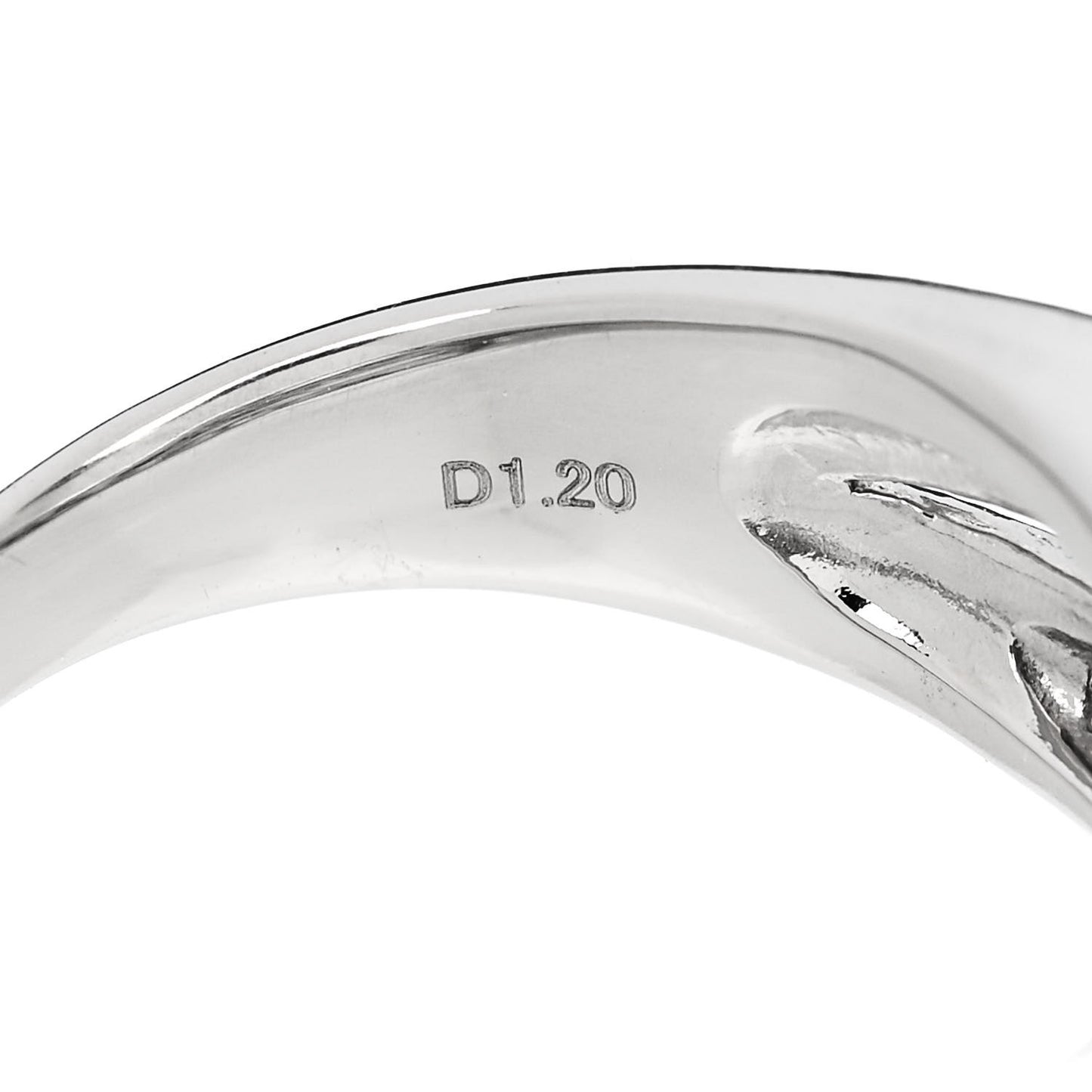 Platinum Diamond 1.20ctw Crossover Band Ring  52 6