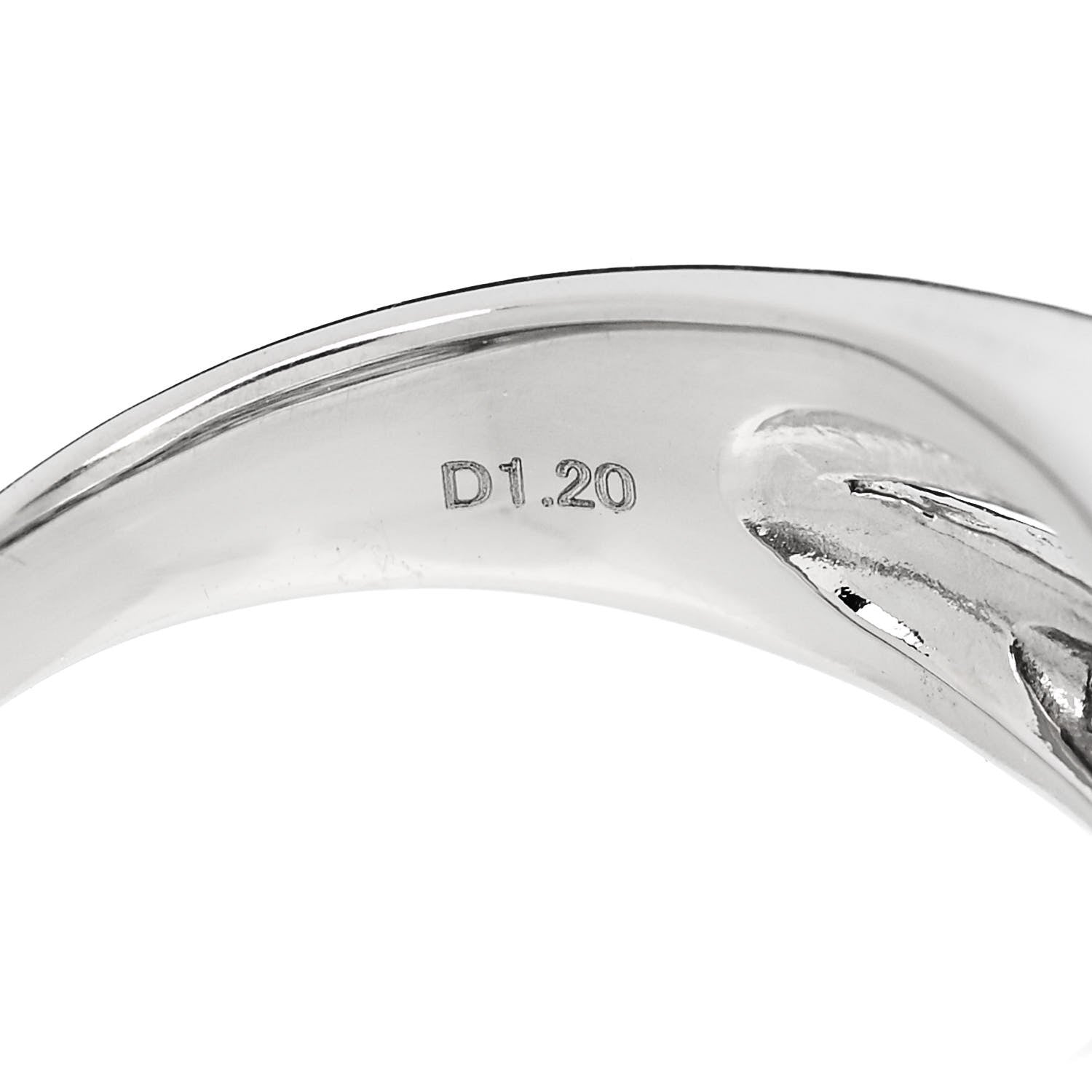 Parker & West by FASHIONPHILE Platinum Diamond 1.20ctw Crossover Band Ring  52 6 9 of 9