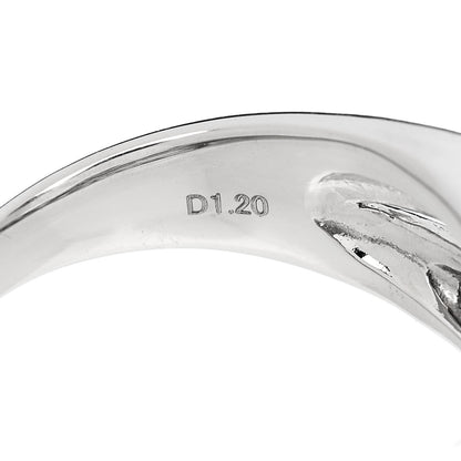 Parker & West by FASHIONPHILE Platinum Diamond 1.20ctw Crossover Band Ring  52 6 9 of 9