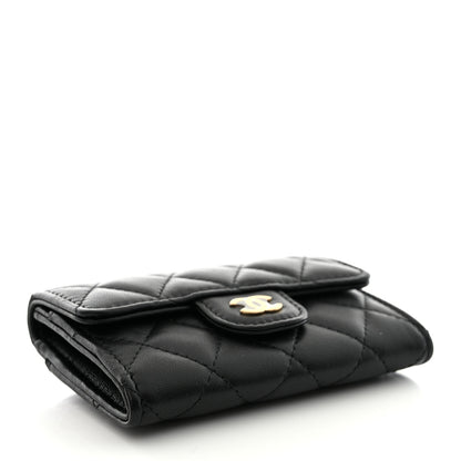 Chanel Lambskin Quilted Flap Card Holder Black 4 of 9