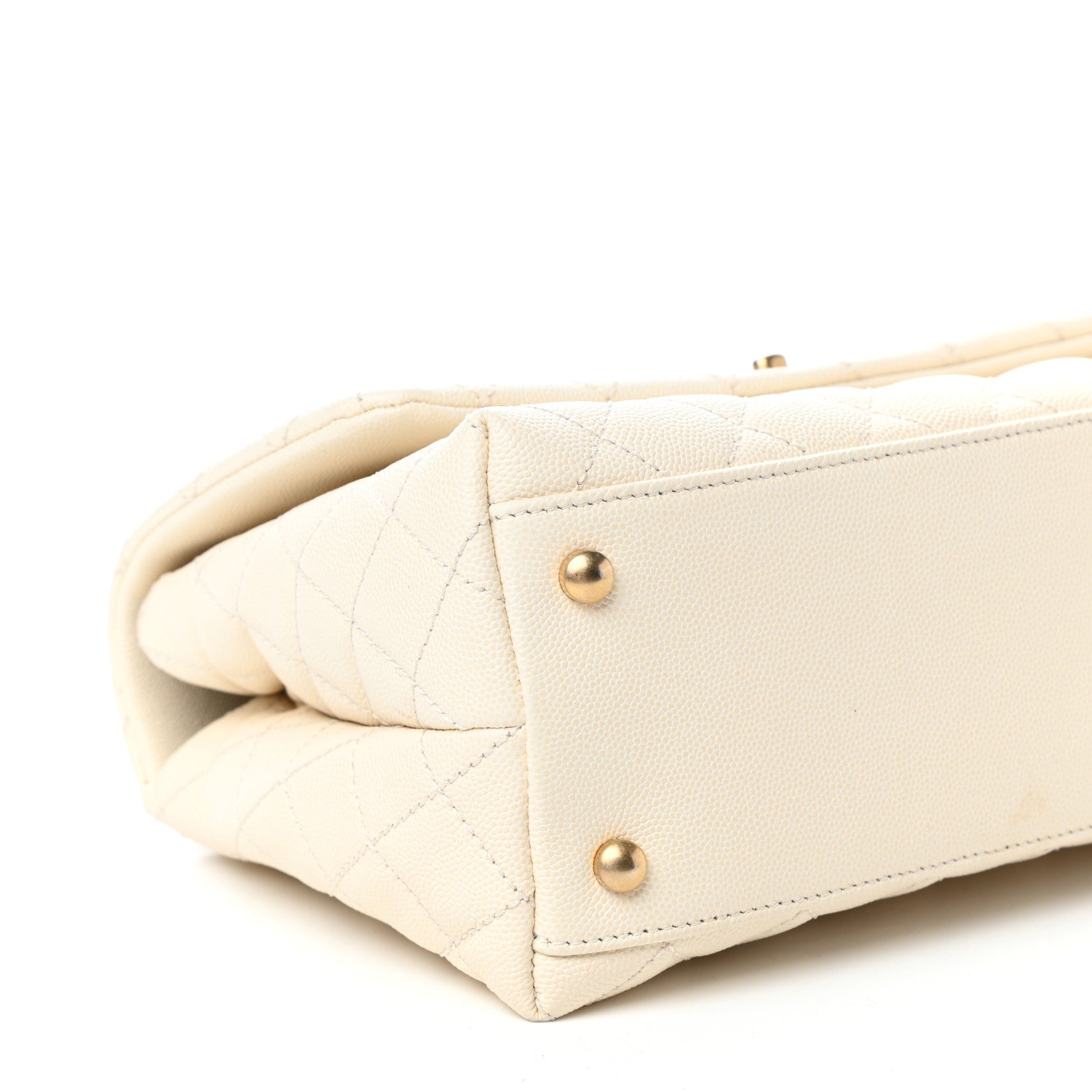 Chanel Caviar Lizard Quilted Small Coco Handle Flap Ivory 8 of 10