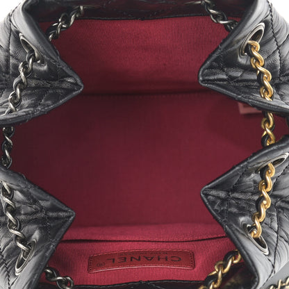 Chanel Aged Calfskin Quilted Small Gabrielle Backpack Black 5 of 9