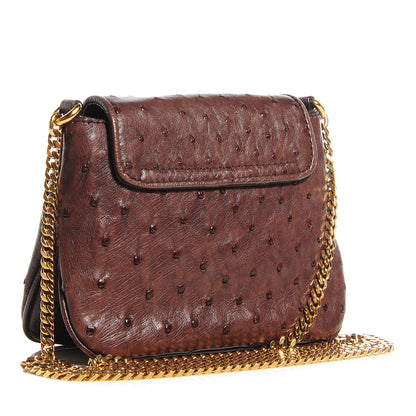 Gucci Ostrich Small 1973 Chain Shoulder Bag 3 of 8