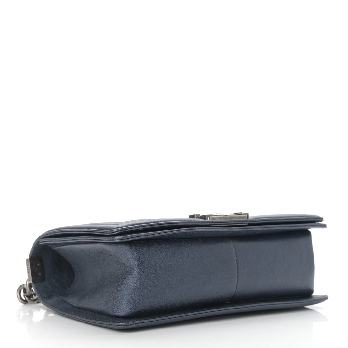 Calfskin Quilted Medium Boy Flap Blue