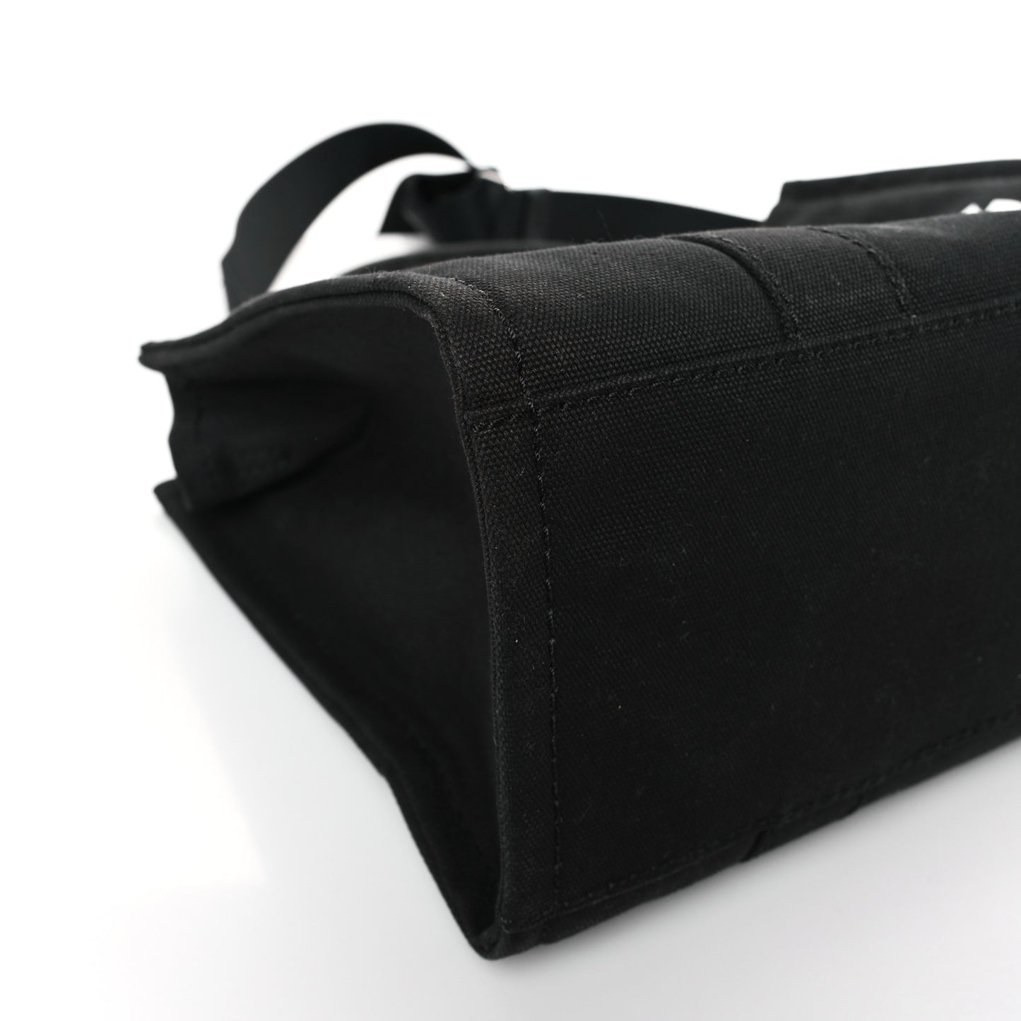 Cotton Canvas Small The Traveler Tote Bag Black