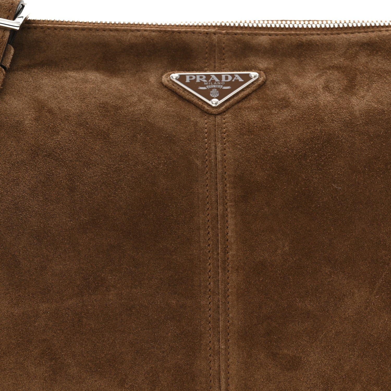 Prada Scamosciato Suede Shoulder Bag Cacao 7 of 9