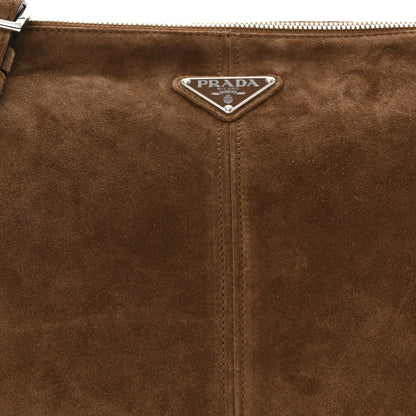 Prada Scamosciato Suede Shoulder Bag Cacao 7 of 9