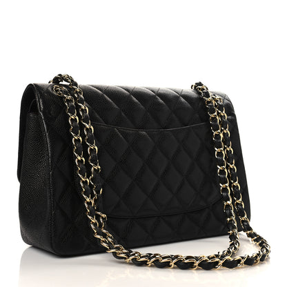 Chanel Caviar Quilted Jumbo Double Flap Black 3 of 10