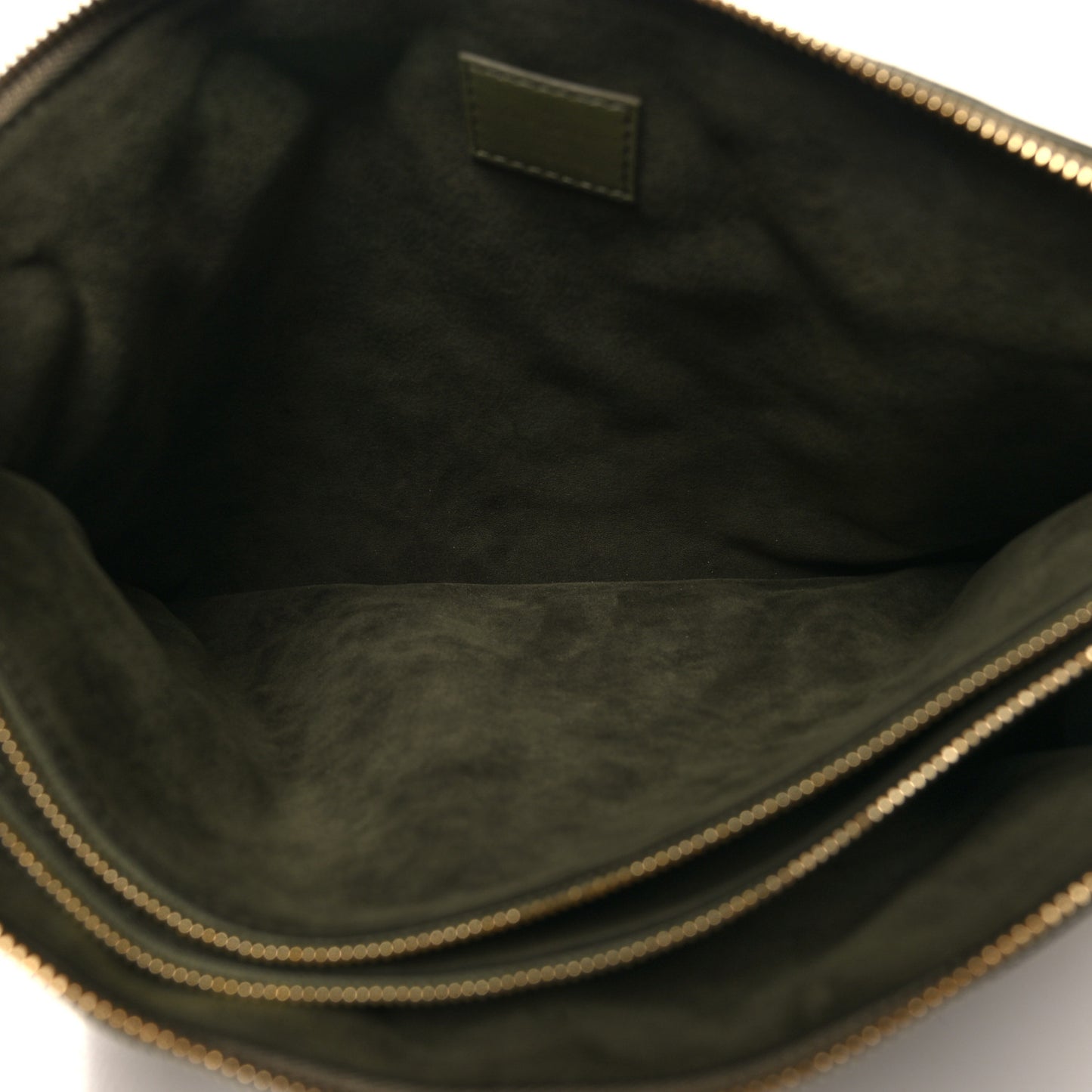 Lambskin Embossed Monogram Coussin MM Khaki