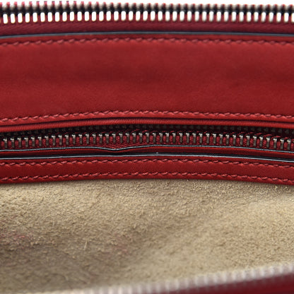 Prada City Calf Small Hand Stitched Galleria Double Zip Tote Fuoco White 9 of 13