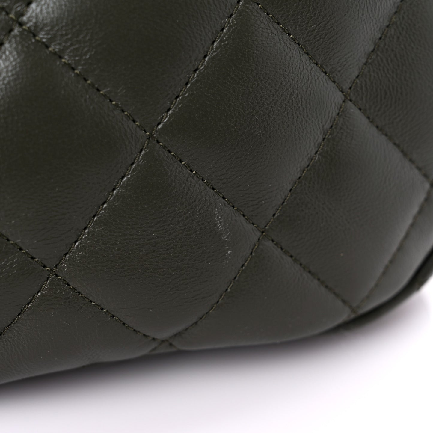 Lambskin Quilted Large Hobo Green