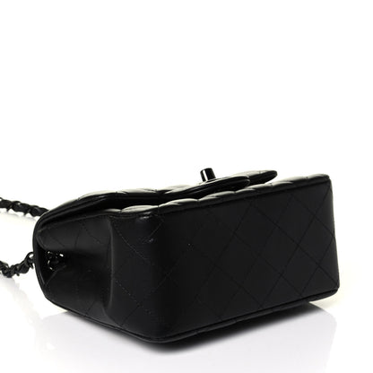 Chanel Lambskin Quilted Mini Square Flap So Black 3 of 8