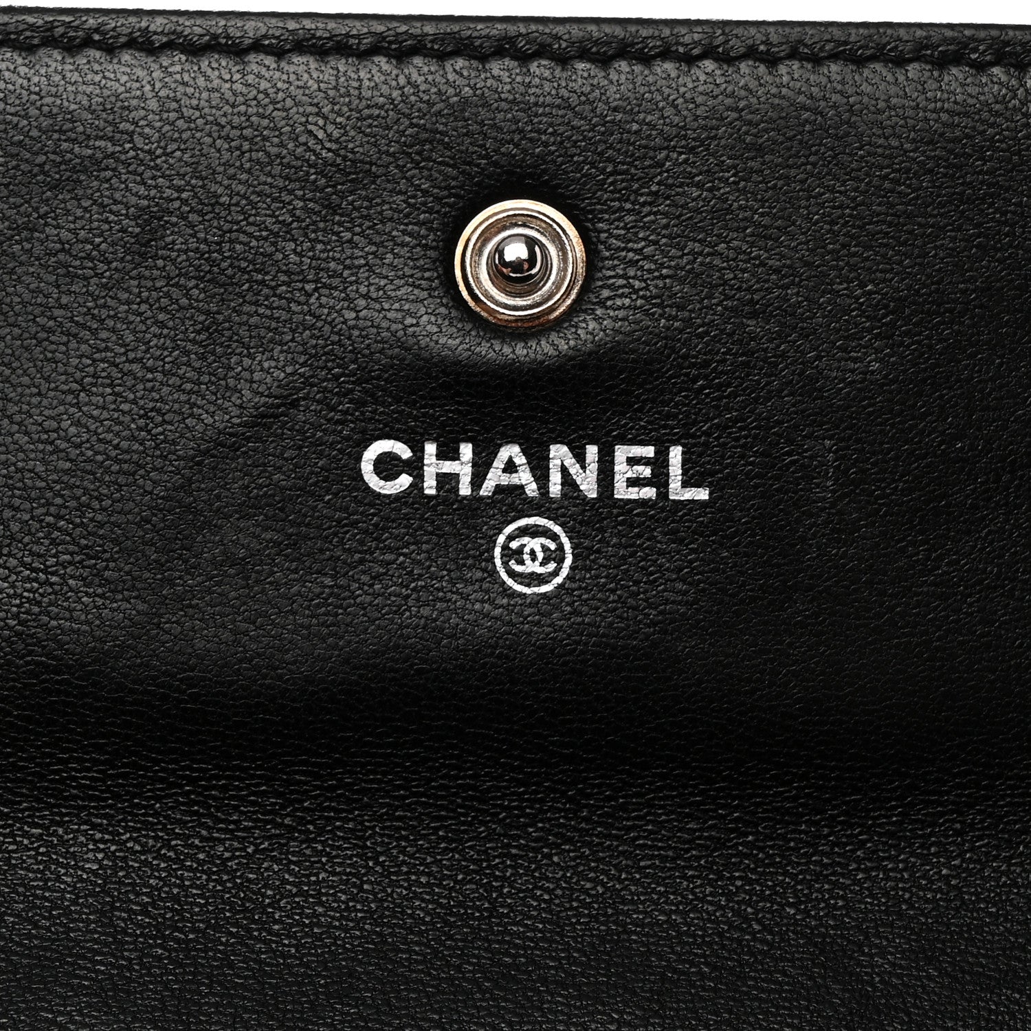 Chanel Lambskin Quilted Large Gusset Flap Wallet Black 6 of 8