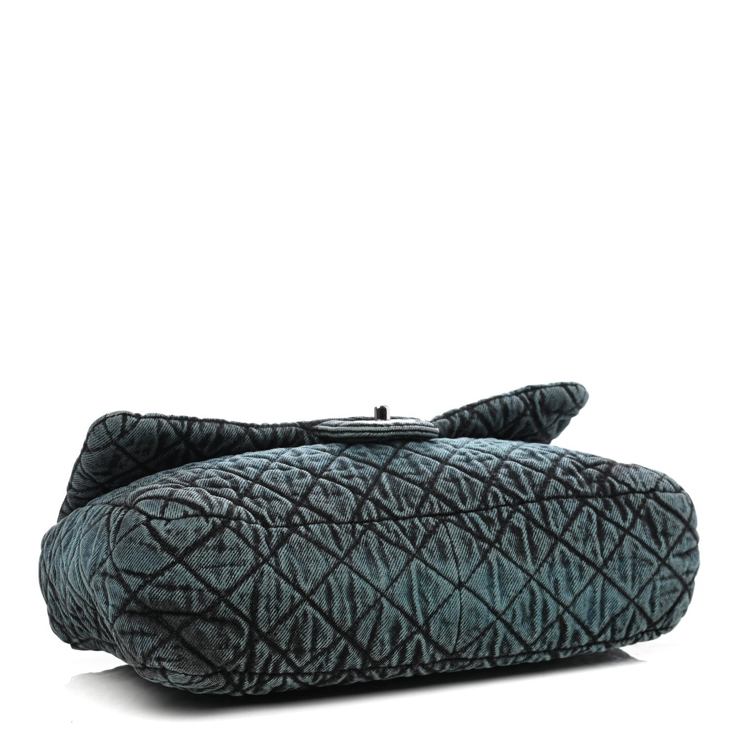 Chanel Denim Quilted Denimpression Flap Blue Black 3 of 4