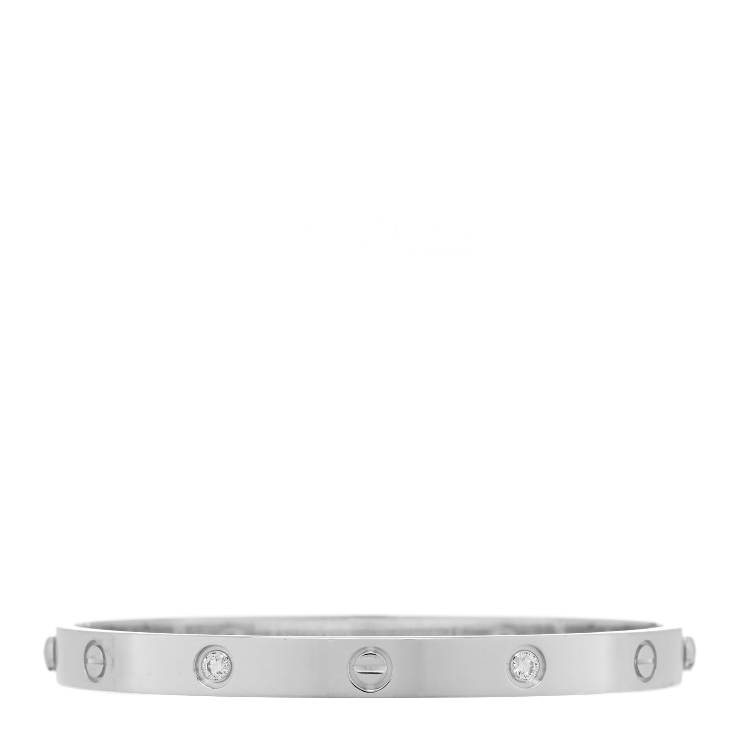 18K White Gold 4 Diamond Love Bracelet 19