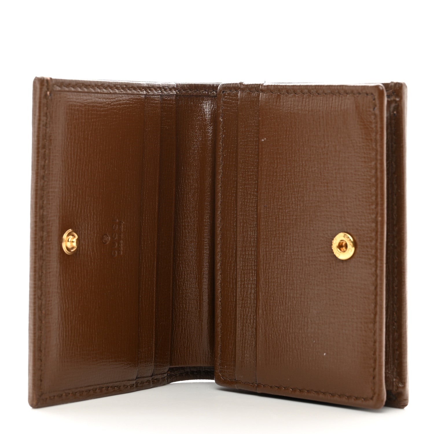Gucci GG Supreme Monogram Horsebit 1955 Card Case Wallet Beige Ebony Brown Sugar 5 of 7