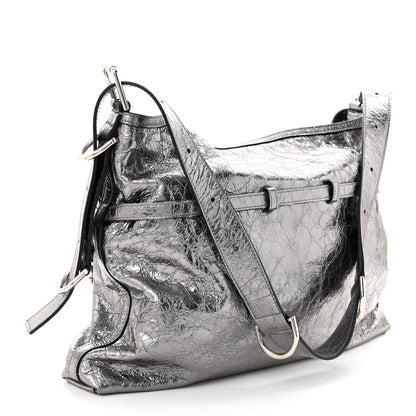 Givenchy Metallic Calfskin Medium Voyou Bag Silver 3 of 11