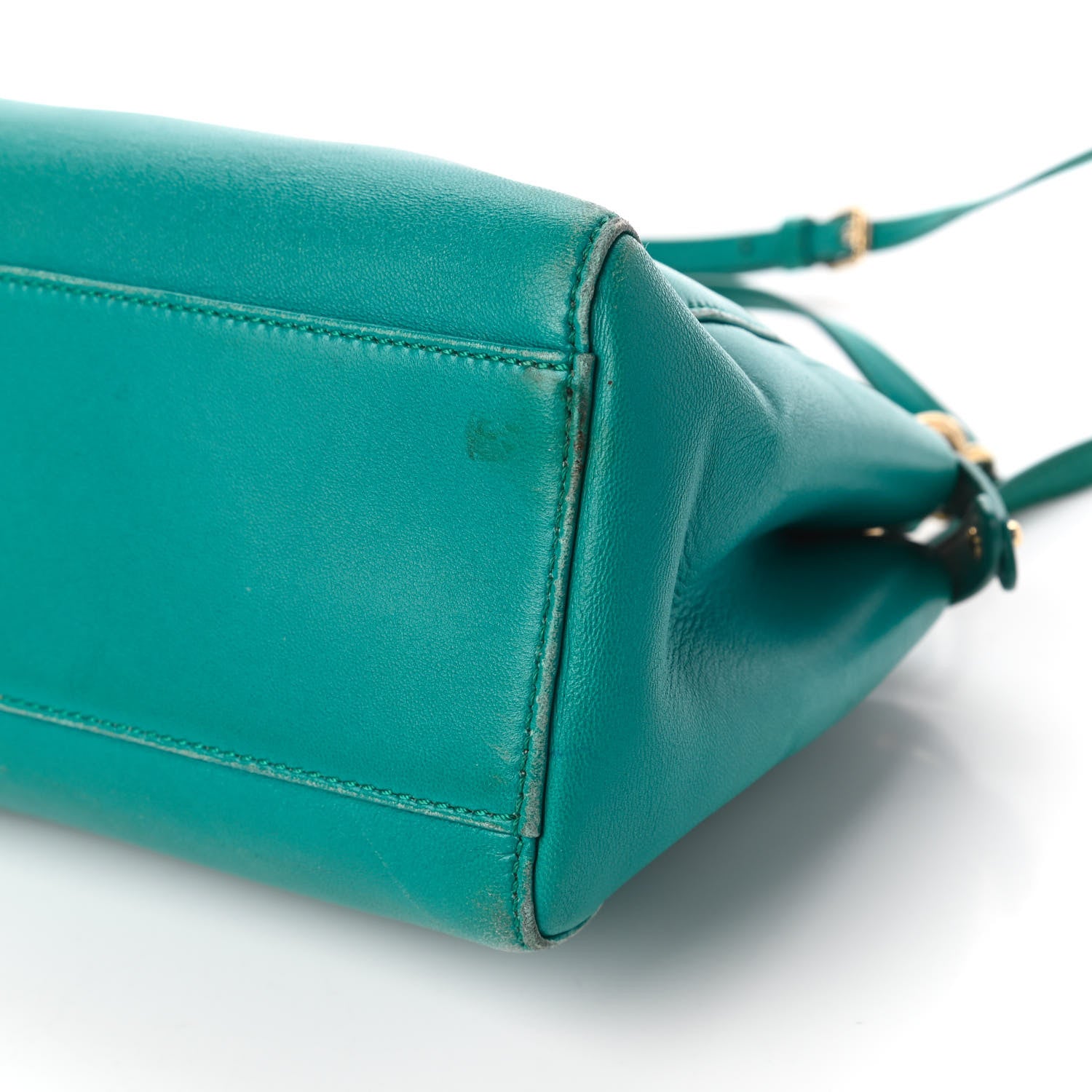 Fendi Nappa Mini Peekaboo Iconic Satchel Lago 7 of 12