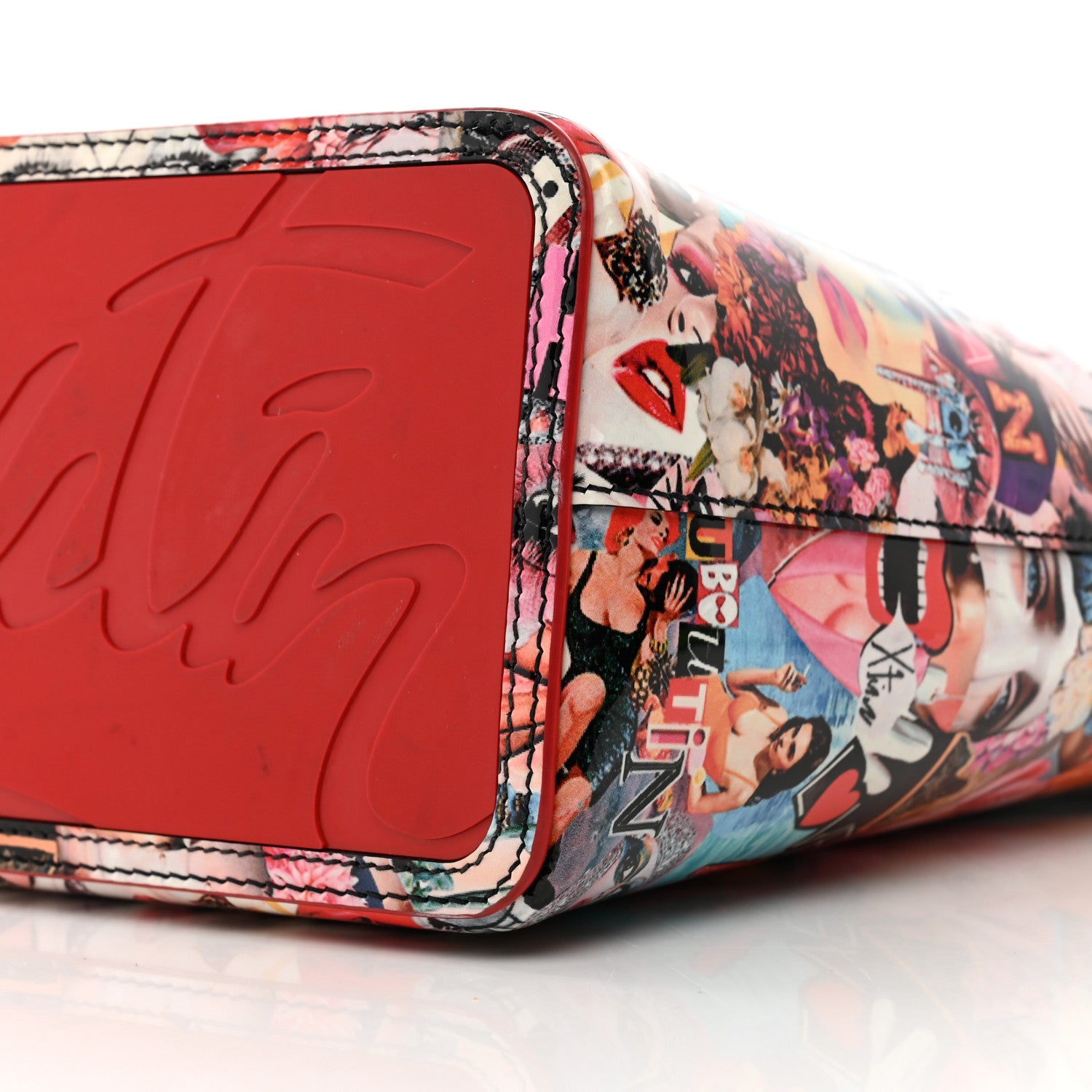 Christian Louboutin Patent Calfskin Small Oh Xtian Cabata Tote Red 11 of 11