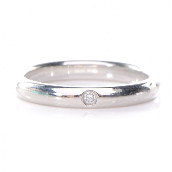 Tiffany Platinum Diamond Elsa Peretti Band Ring 5.5 3 of 6