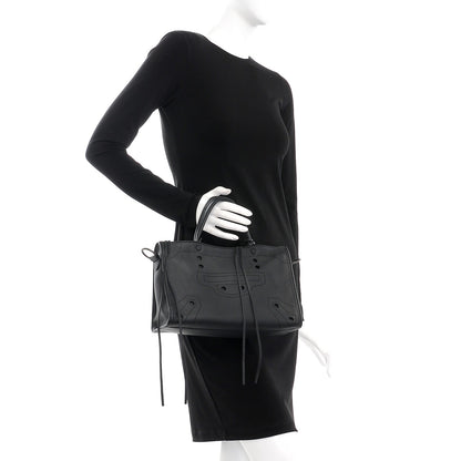 Balenciaga Veau Soyeux Perforated Blackout Hardware S City Black 3 of 9