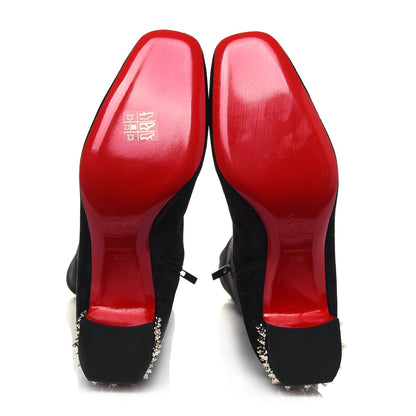 Christian Louboutin Veau Velours Spiked Study Stretch 55 Over The Knee Boots 39.5 Black 10 of 14