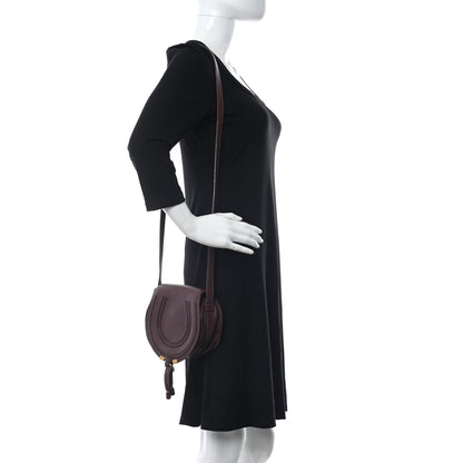 Chloe Grained Calfskin Mini Marcie Round Crossbody Bag Wild Purple 2 of 14